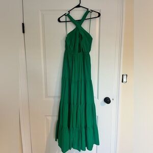 Green maxi dress